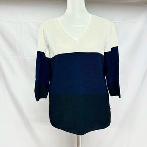 Colorblock V-Neck Sweater